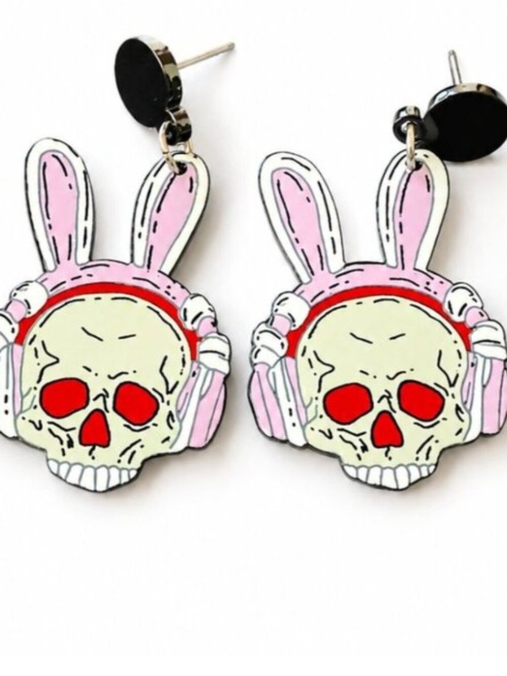 Bunny Skull Gothic Earrings